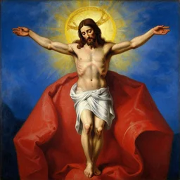 jesuchrist by miguel angel, oil painting, classical painting, digital art, vivid colors, sharp focus, restored
