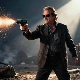 Jack Nicholson playing Terminator, action scene