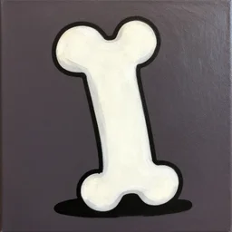 a hiphop painting of a cartoon bone
