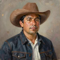 portrait of a mexican man ( 3 5 ) from mexico in 2 0 2 1, an oil painting by ross tran and thomas kincade