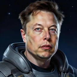 elon musk as a captain of a starship, concept art, detailed face, fantasy, highly detailed, cinematic lighting, digital art painting by greg rutkowski