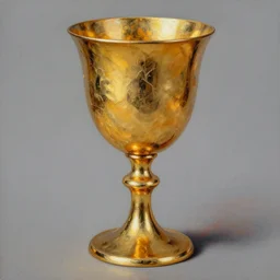 a realistic golden goblet painting by salvador dali, fine details