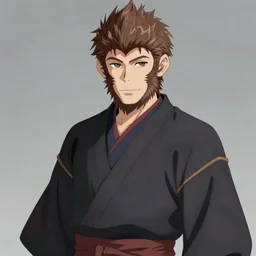 an anime portrait of monkey as a beautiful man wearing a kimono from skyrim, by stanley artgerm lau, wlop, rossdraws, james jean, andrei riabovitchev, marc simonetti, and sakimichan, trending on artstation