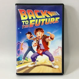a painted vhs cover for the back to the future animated disney movie