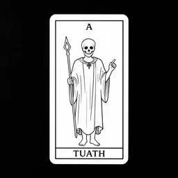 tarot card template death _ by _ filipe _ pagliuso _ and _ justin _ gerard _ symmetric _ fantasy _ highly _ detailed _ realistic _ intricate _ port