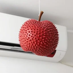 a spiny apple in the style of air conditioner