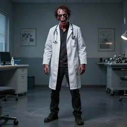 Zombie doctor, full body shot