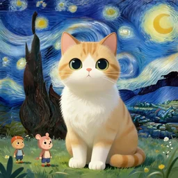 cat 😻 ,starry night, trending on artstation, pixiv, hyperdetailed Unreal Engine 4k 8k ultra HD, Stanley Artgerm Lau, WLOP, Rossdraws, James Jean Marc Simonetti Ruan Jia and Mandy Jurgens and Artgerm and William-Adolphe Bouguerea Sakimichan, yuru camp, illustration, digital art, concept art