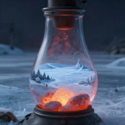 a frozen lake inside a lava lamp, deep focus, intricate, highly detailed, digital painting, artstation, concept art, matte, sharp focus, illustration, art by artgerm and greg rutkowski