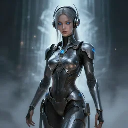 techno sorceress, trending on artstation