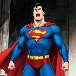 Superman 'yelling'