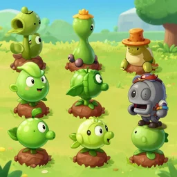 plants vs zombies, photorealistic,