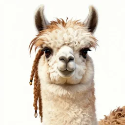 llama with dreadlocks, beautiful colors, by otomo katsuhiro, ernst haeckel, james jean