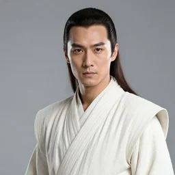 a follow shot of a jedi