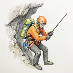 crayon drawing depiction of spelunking ( 2 0 1 1 )