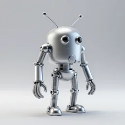 A propaganda, plastic simple funny mechanic organic mechabot characterdesign toy sculpture made from chrome wires and tubes by moebius, by david lachapelle, by angus mckie, by rhads, by jeff koons, in an empty studio hollow, c4d