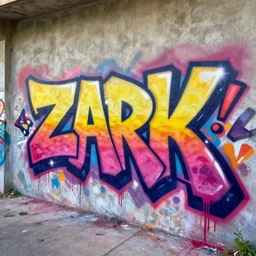 ' zark '!!!! 3 d graffiti, arrows, paint drips, extreme wide angle, gradients
