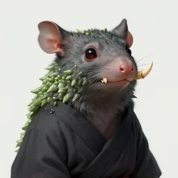 portrait of the bitter melon wererat sorcerer wearing bamboo tusk by artgerm and Craig Mullins, James Jean, Andrey Ryabovichev, Mark Simonetti and Peter Morbacher 16k