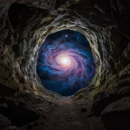 a cave leading into the infinite universe