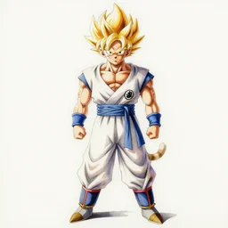 a oil / watercolor painting full body character portrait of an old humanoid cat martial artist / mercenary going super saiyan in the style of moebius in the style of leonard boyarsky trending on artstation deviantart pinterest detailed photorealistic highlights and shadow hd 8 k post - processing high resolution