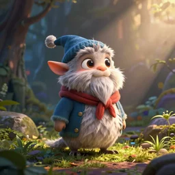 a gnomish creature in a pixar artstyle, adorable and whimsical,, fantasy, elegant, digital painting, artstation, unreal engine, octane render, concept art, matte, sharp focus, vibrant colors, high contrast, illustration