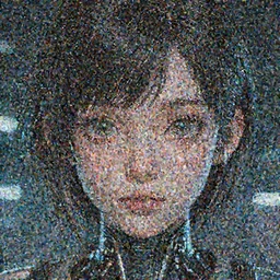 A comic potrait of a cyberpunk cyborg girl with big and cute eyes, fine-face, realistic shaded perfect face, fine details. Night setting. Very anime style. Realistic shaded lighting poster by Ilya Kuvshinov katsuhiro, magali villeneuve, artgerm, Jeremy Lipkin and Michael Garmash, Rob Rey and Kentarõ Miura style, trending on art station