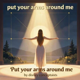 put your arms around me by disney concept artists, blunt borders, rule of thirds, golden ratio, godly light, soft light, beautiful!
