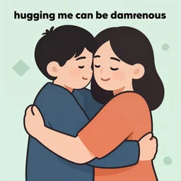 hugging me can be dangerous, vector