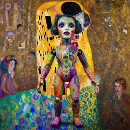 prophet muhammad! is an evil ventriloquist dummy, psychedelic, patterned skin, trending on artstation, photorealism, vibrant colors, digital art, in the style of harumi hironaka, gustav klimt, egon schiele, coby whitmore, david bates, monet, lisa frank, picasso, octane render.