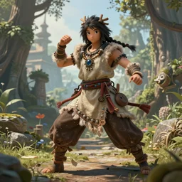 kawaii ,dynamic brush strokes, linear gamma, dynamic pose, natural light, dissolution filter ,turbulence filter, costume design made by nordic tribes, sophisticated composition, old masters light composition, procedurally generated, epic human character posing for concept art, beautiful ancient garden behind, substance designer, PBR, Ultra detailed, hyperrealistic, megascans, volumetric light, concept by master artist, made in paint tool SAI2, trending pixiv face