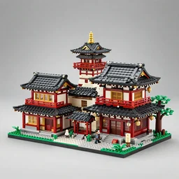 a miniature japanese lego village, photo studio, professional photo, trending on artstation, hdr