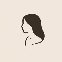 a beautiful and curvy logo of female photography, minimalistic,