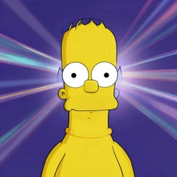 post - minimalism portrait of the simpsons, top down view, the magic eclipsing, iridescent tubes, vibrant color scheme, highly detailed, in the style of romanticism, cinematic, artstation, moebius, greg rutkowski