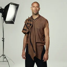 wayang of Zinedine Zidane, studio lighting, random wall or scenery background