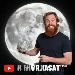 A Youtube thumbnail of Mr. Beast giving away the Moon, challenge