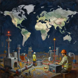a beautiful painting of supply chain attack in world web, hd - h 5 0 0