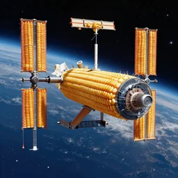 space station made of corn