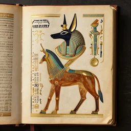 book cover of the Egyptian book of the dead, Anubis, Ra, trending on artstation cgsociety, 8k, highly detailed.