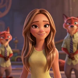 portrait of a cartoon jessica alba smiling, medium shot, zootopia, fantasy, intricate, cinematic lighting, digital painting, artstation, concept art, smooth, sharp focus, pixar zootopia illustration, art by artgerm and greg rutkowski and disney, detailed textures, award winning portrait studio lighting by jessica rossier and brian froud and gaston bussiere