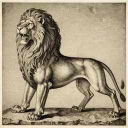 the scaly maned serpentine lion-faced demiurge aquatint giotto