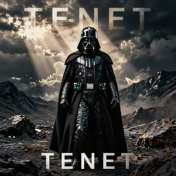 Dark Vador, movie poster in the style of Tenet