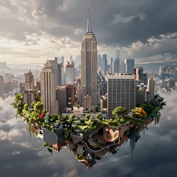 new york city as a floating island