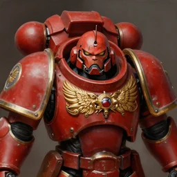 full - face close up painting of red spacemarines from warhammer 4 0 0 0 0, decorated, intricate, elegant, highly detailed, digital painting, artstation, concept art, smooth, sharp focus, illustration, art by artgerm and greg rutkowski and alphonse mucha, 8 k