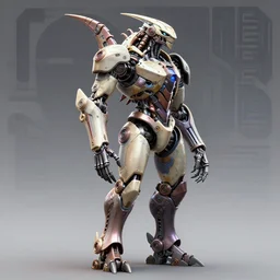 an uncut fullbody sideview portrait render of a streamline designed biomechanical khymera mechanoid by subjekt zero. composition and intricate details by igor goryunov. lowbrow colors. polished. background by ø - cult. heavily stylized by subjekt zero.
