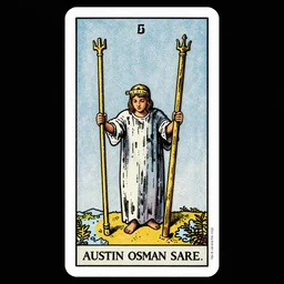 six of wands tarot card by austin osman spare