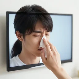try holding your nose against the screen and slowly moving your face away from the screen