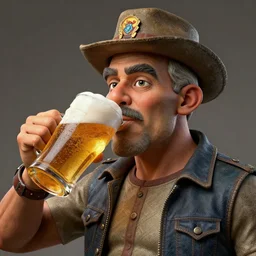 portrait of pepe dring beer, concept art, trending on artstation, highly detailed, intricate, sharp focus, digital art, 8 k
