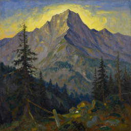 At the Mountains of Madness, oil on canvas, by Nicholas Roerich