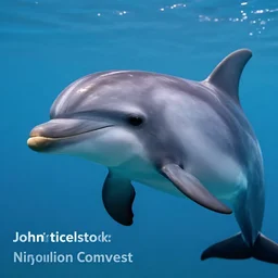 a close up of a dolphin under water, a picture by john nicolson, shutterstock contest winner, rayonism, seapunk