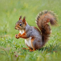 squirrel in the park Oil Painting